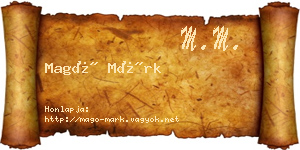 Magó Márk névjegykártya